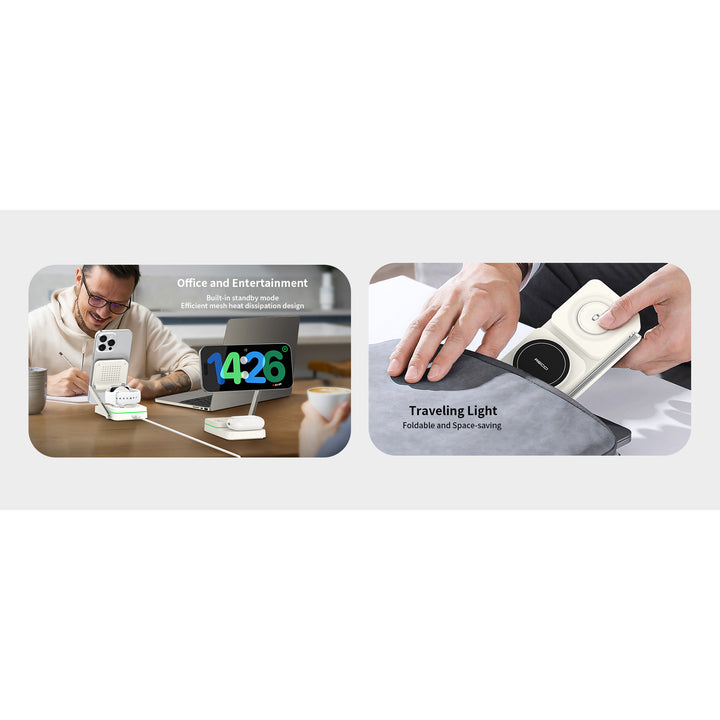 Recci Magnetic 3-in-1 Wireless Charging Stand