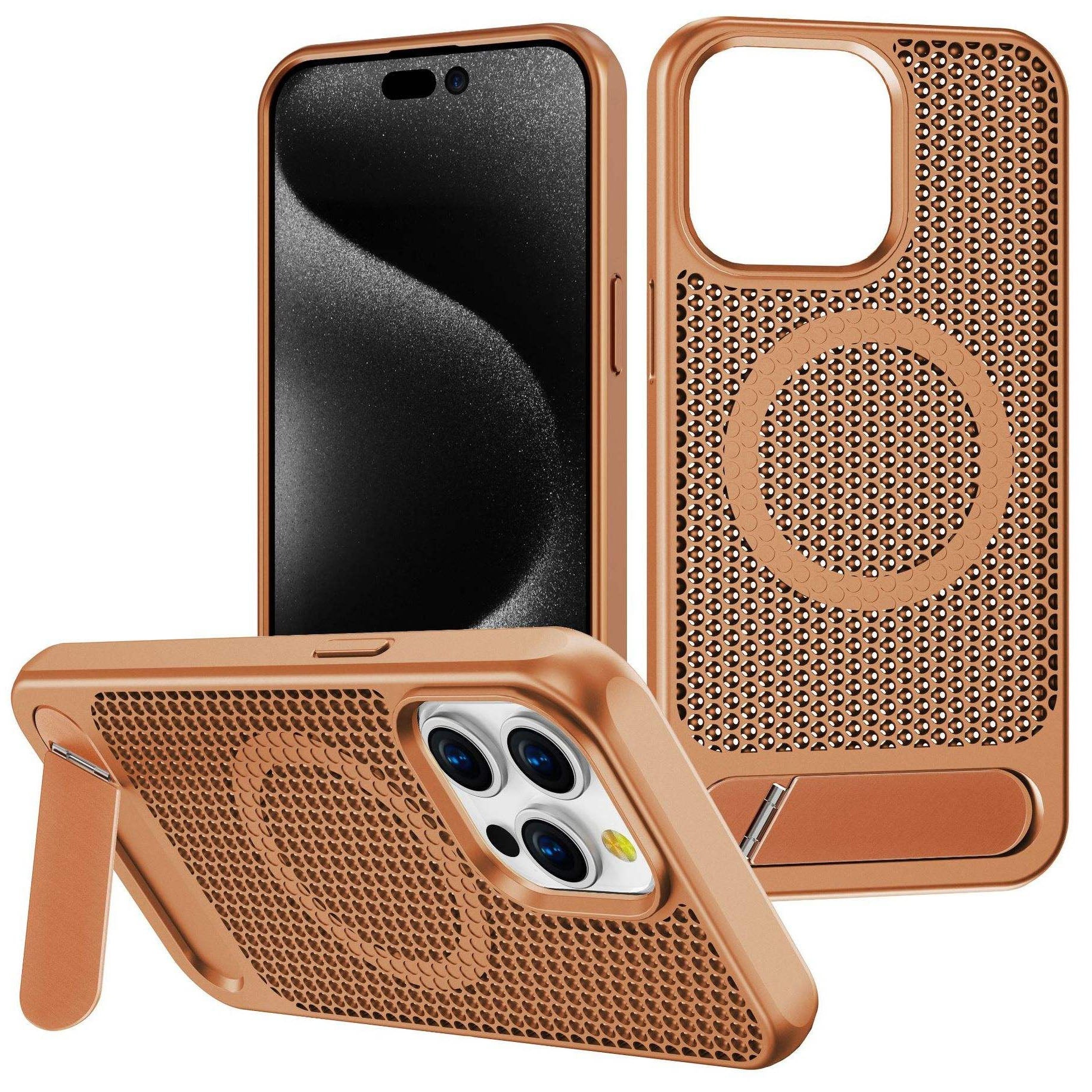 Grid Bracket Magnetic Case iPhone 15 Pro