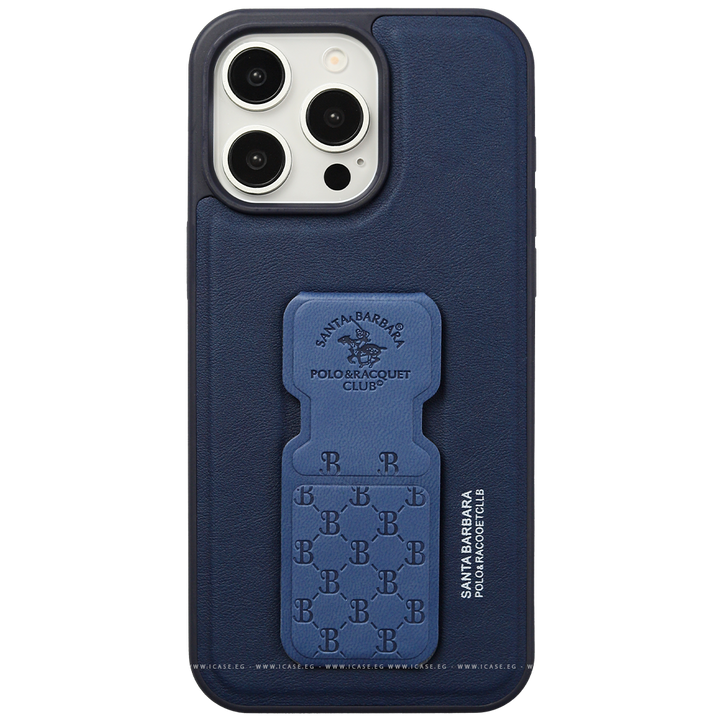 Santa Barbara Leather Back With Stand Case iPhone 15 Pro