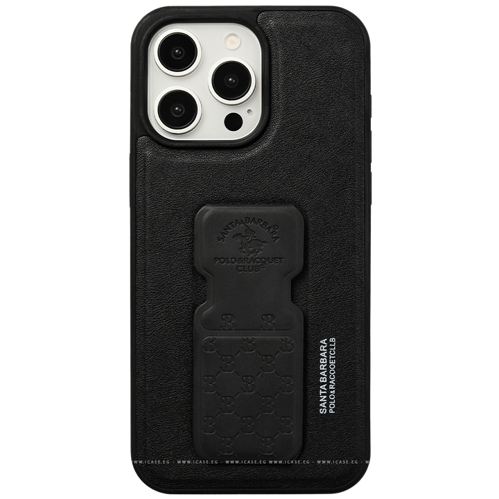 Santa Barbara Leather Back With Stand Case iPhone 15 Pro
