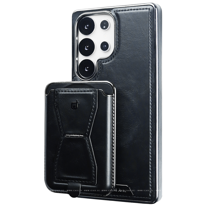 Rimbmax Leather Wallet Case with Card Holder for Samsung S25 Ultra