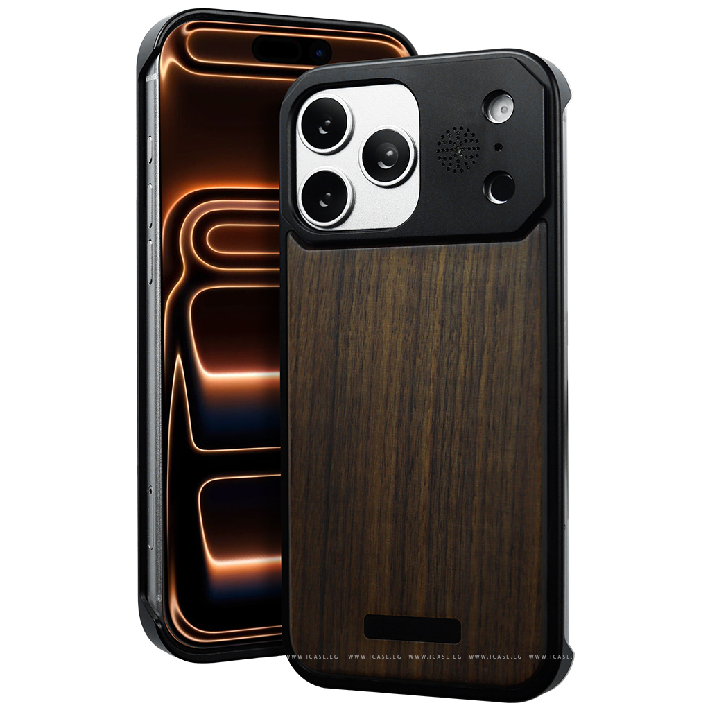 Metal Wood Texture MagSafe Case for iPhone 17 Pro Max