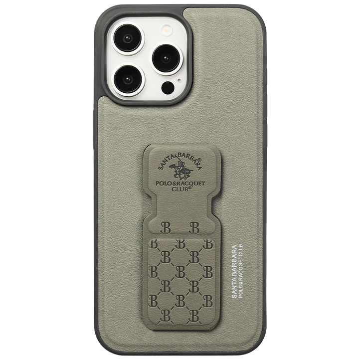 Santa Barbara Leather Back With Stand Case iPhone 15 Pro