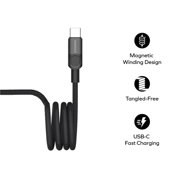 Momax Magnetic USB-C Fast Charging Cable 100W