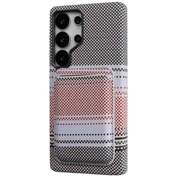 Carbon Fiber Card Holder Case for Samsung S25 Ultra