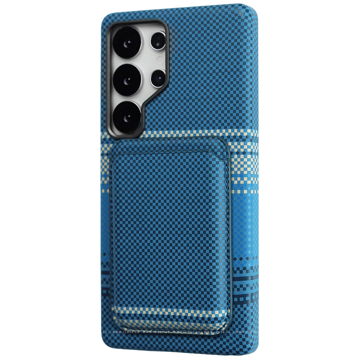 Carbon Fiber Card Holder Case for Samsung S24 ultra