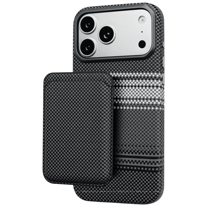 Carbon Fiber Card Holder Case iPhone 17 Pro Max