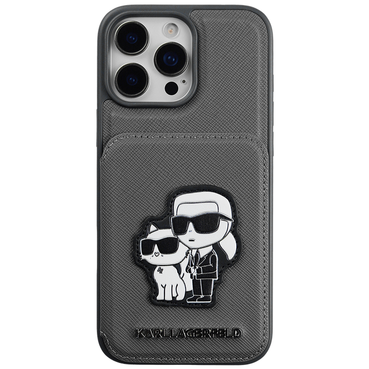 Karl Lagerfeld Leather Card Holder Case iPhone 15 Pro Max