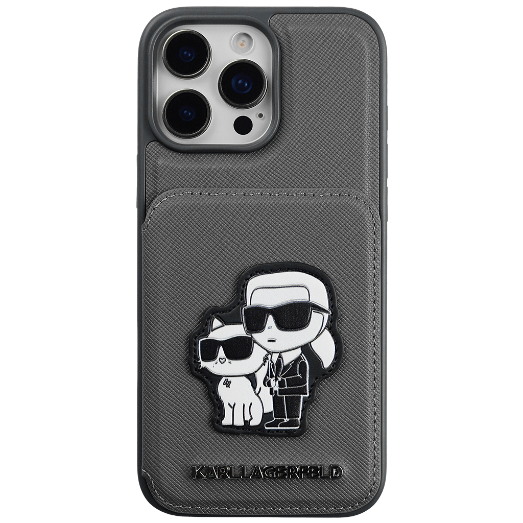 Karl Lagerfeld Leather Card Holder Case iPhone 15 Pro