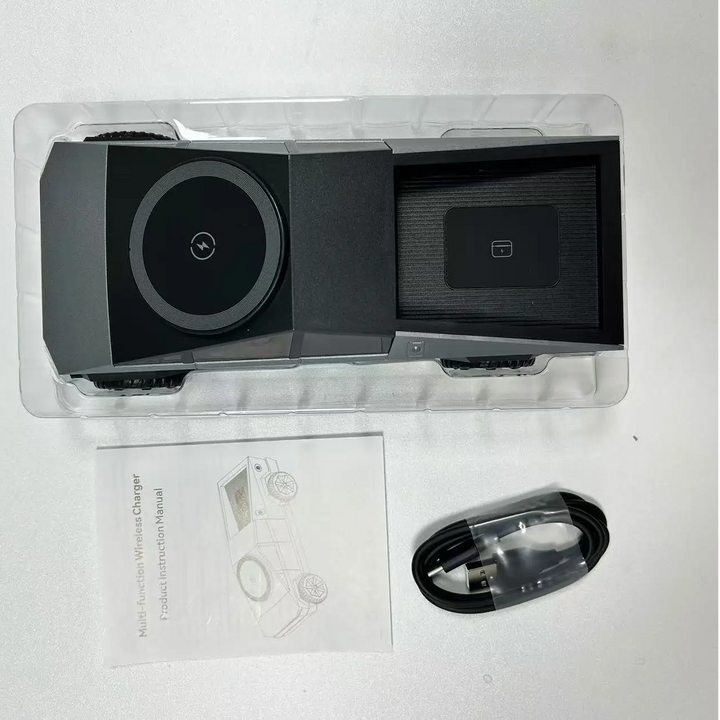 Cyber Charge 3-in-1 Motorized Wireless Charging Dock