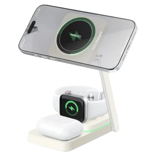 Recci Magnetic 3-in-1 Wireless Charging Stand