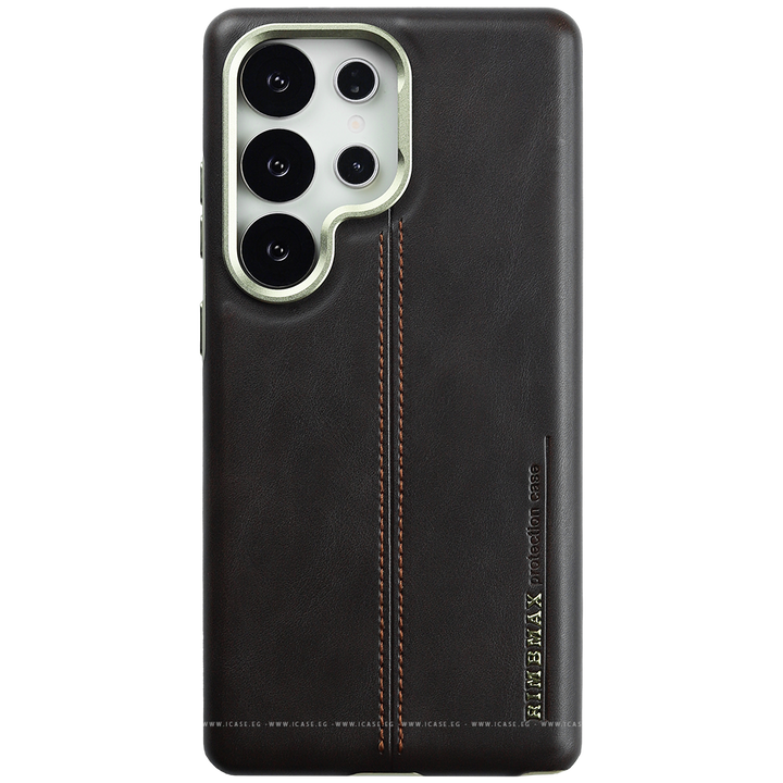 RIMBMAX Premium Leather Stitched MagSafe Case for Samsung S25 Ultra