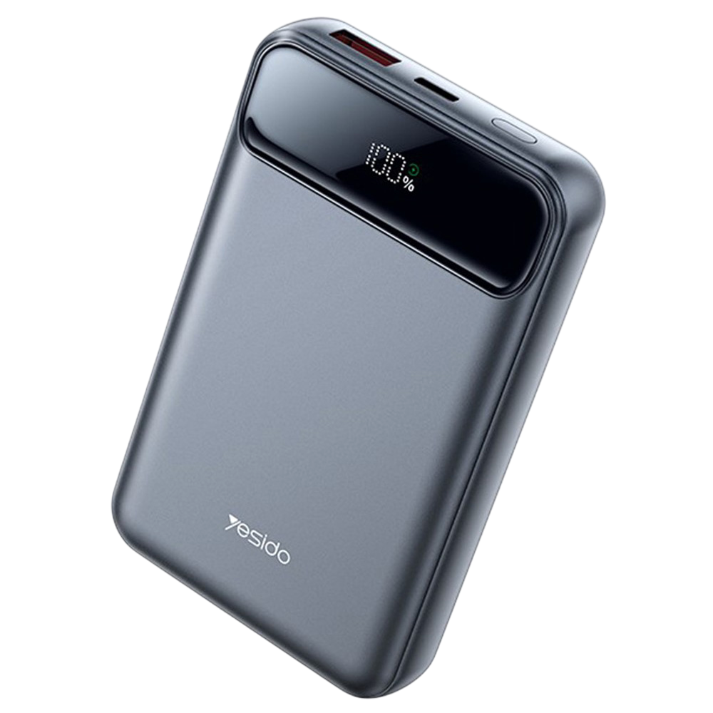 Yesido 10000mAh \ 15W Power Bank with LED Digital Display & Fast Wireless Charging