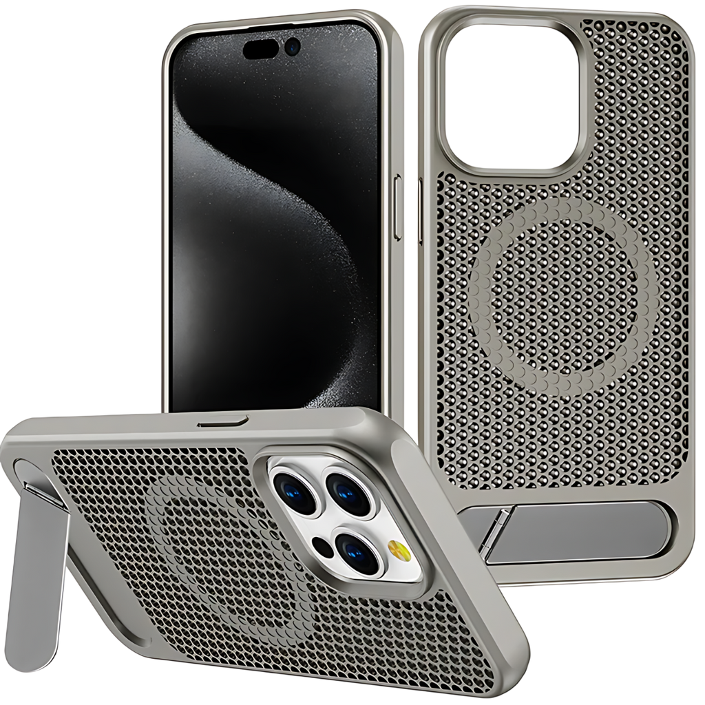 Grid Bracket Magnetic Case iPhone 15 Pro