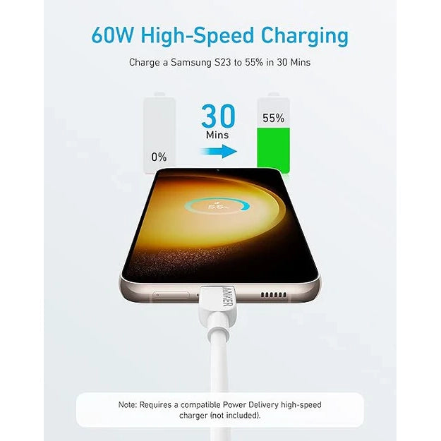 Anker 310 USB-C to USB-C Cable 60W Fast Charging