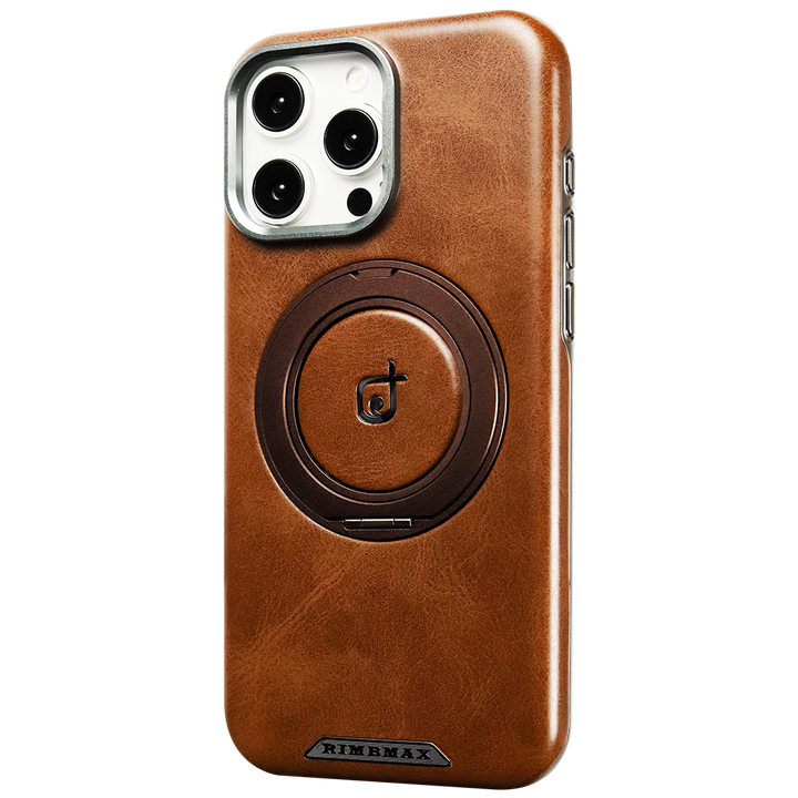 Rimbmax Luxury MagSafe Leather Texture Case iPhone 16 Pro Max
