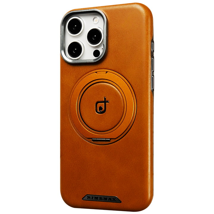 Rimbmax Luxury MagSafe Leather Texture Case iPhone 16 Pro Max