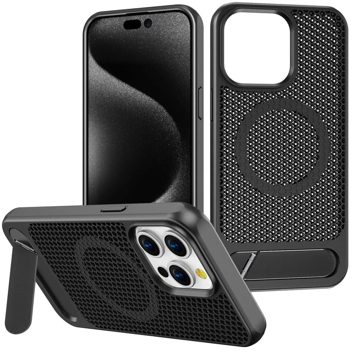 Grid Bracket Magnetic Case iPhone 15 Pro