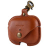 AirPods Leather Case with Strap - Black