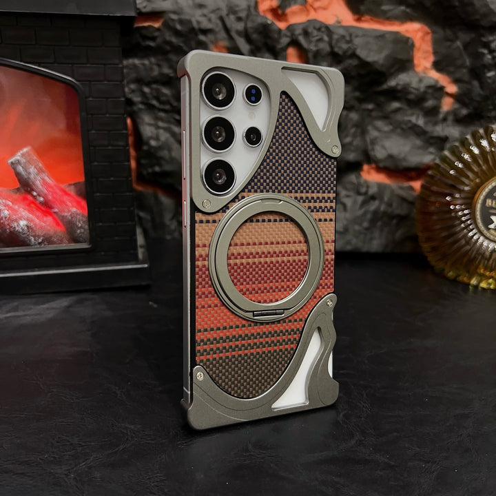 Premium Armor Magnetic Ring Phone Case for Samsung S25 Ultra