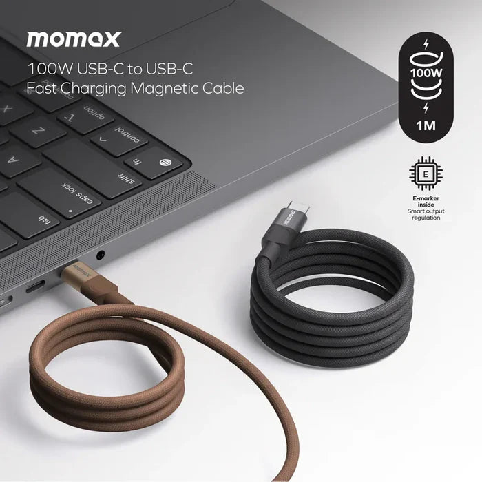 Momax Magnetic USB-C Fast Charging Cable 100W