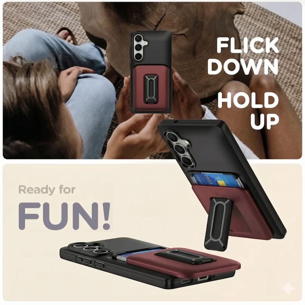 Rugged Shield Case with Card Holder Samsung Galaxy S25 FE