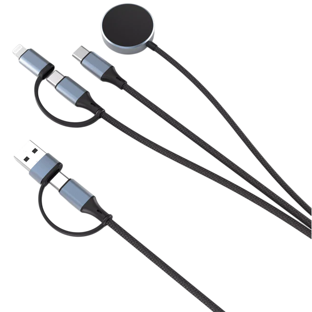 5-in-1 Nylon Braided USB Cable
