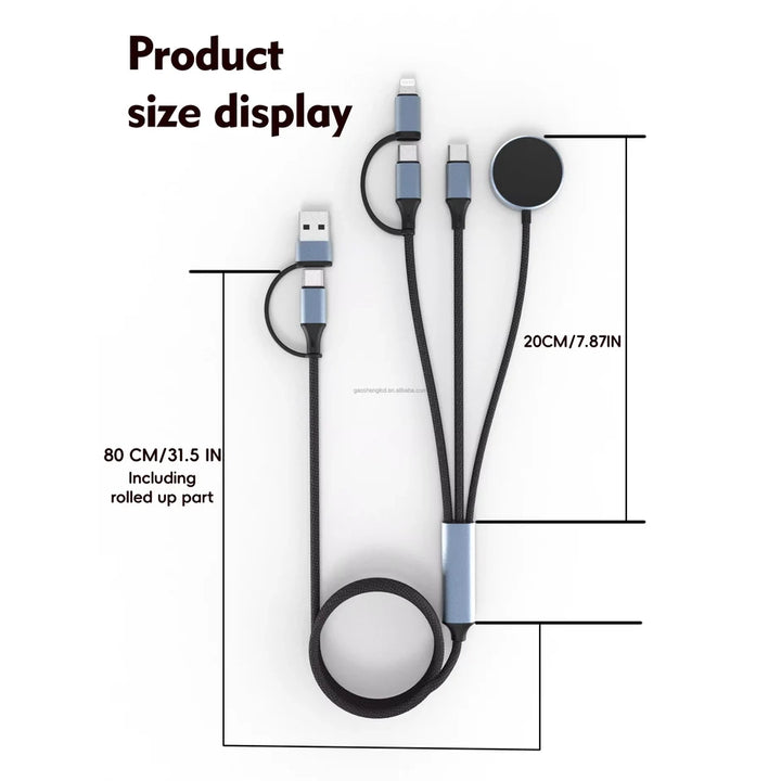 5-in-1 Nylon Braided USB Cable