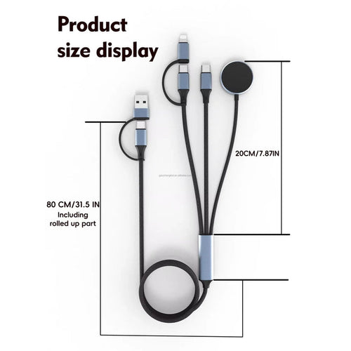 5-in-1 Nylon Braided USB Cable