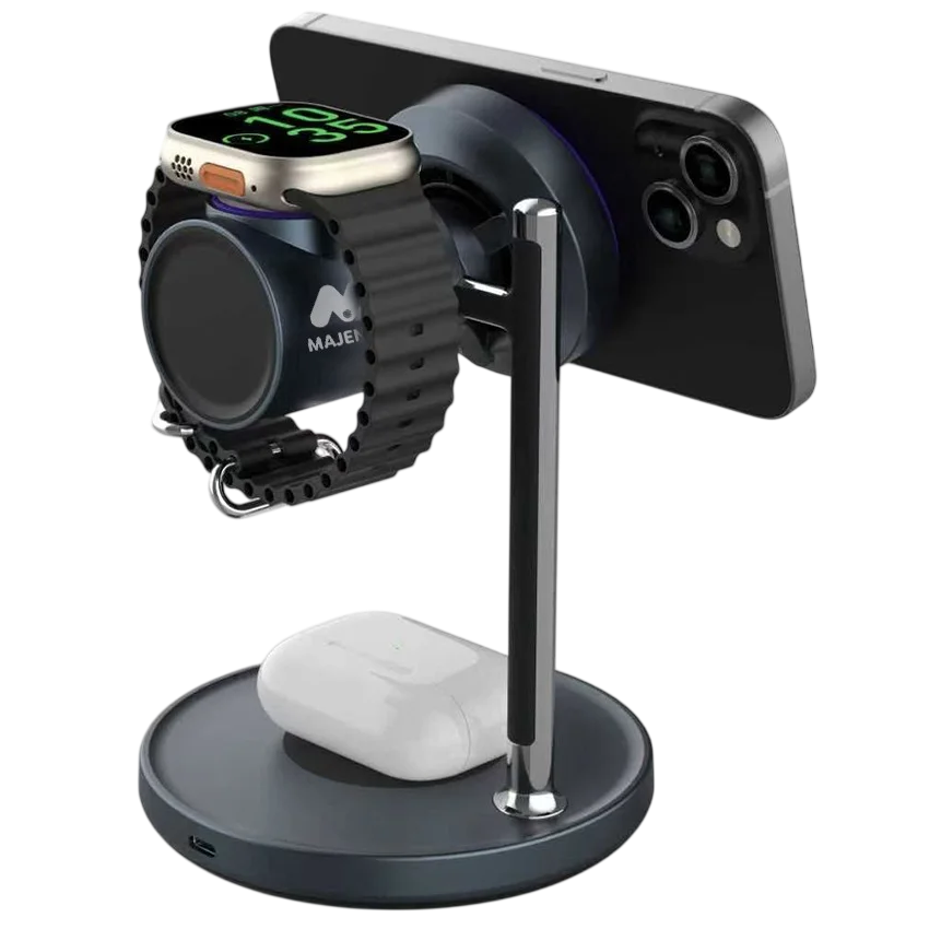 Majentik 3-in-1 Magnetic Wireless Charging Stand 25W with Cooling Fan
