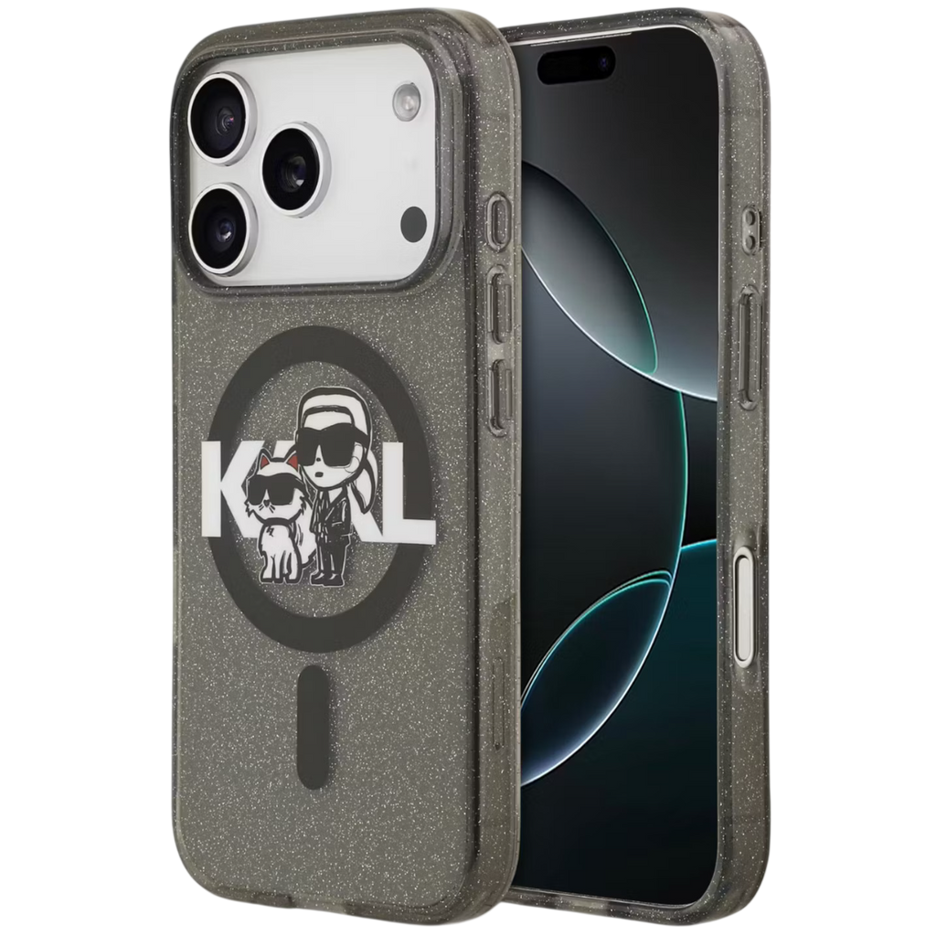 Karl Lagerfeld Glitter Magnetic Case for 17 Pro Max