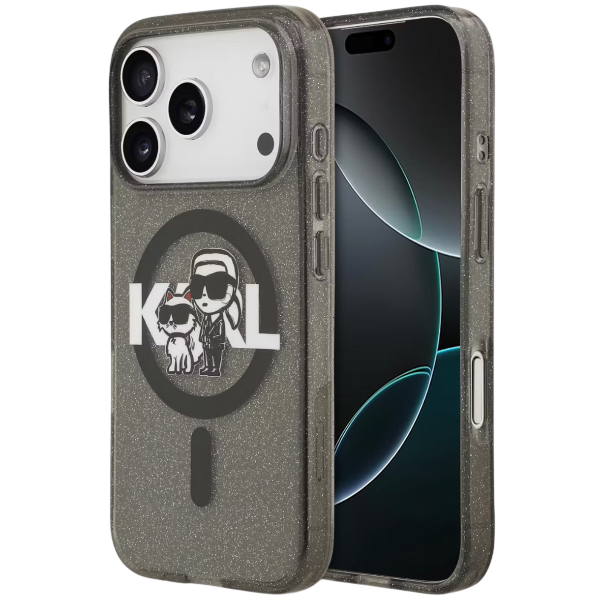 Karl Lagerfeld Glitter Magnetic Case for 17 Pro Max