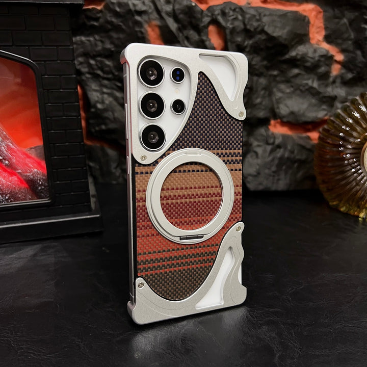 Premium Armor Magnetic Ring Phone Case for Samsung S25 Ultra
