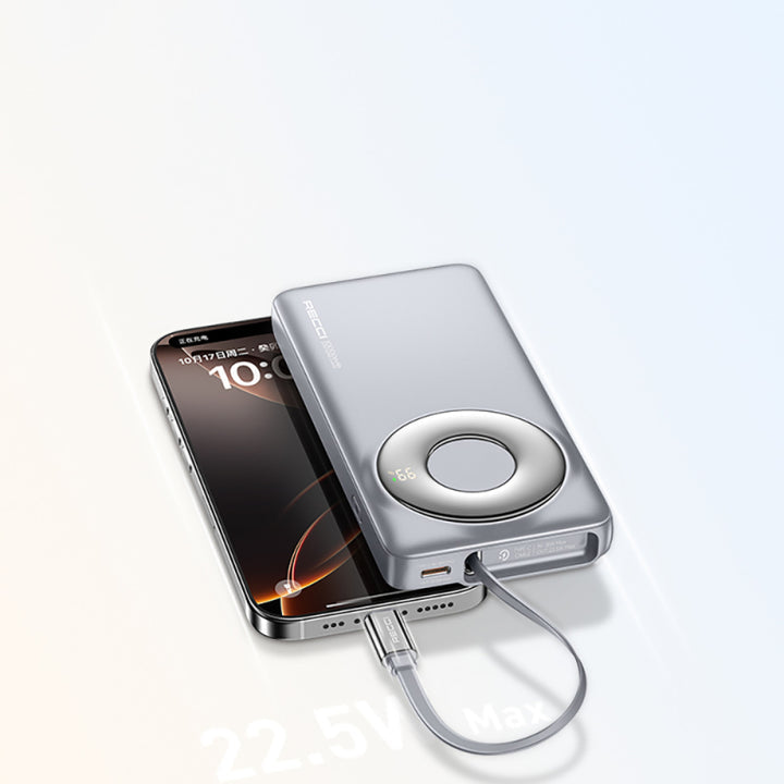 Recci Compact 10000mAh Power Bank with Fast Type-C Input & Output