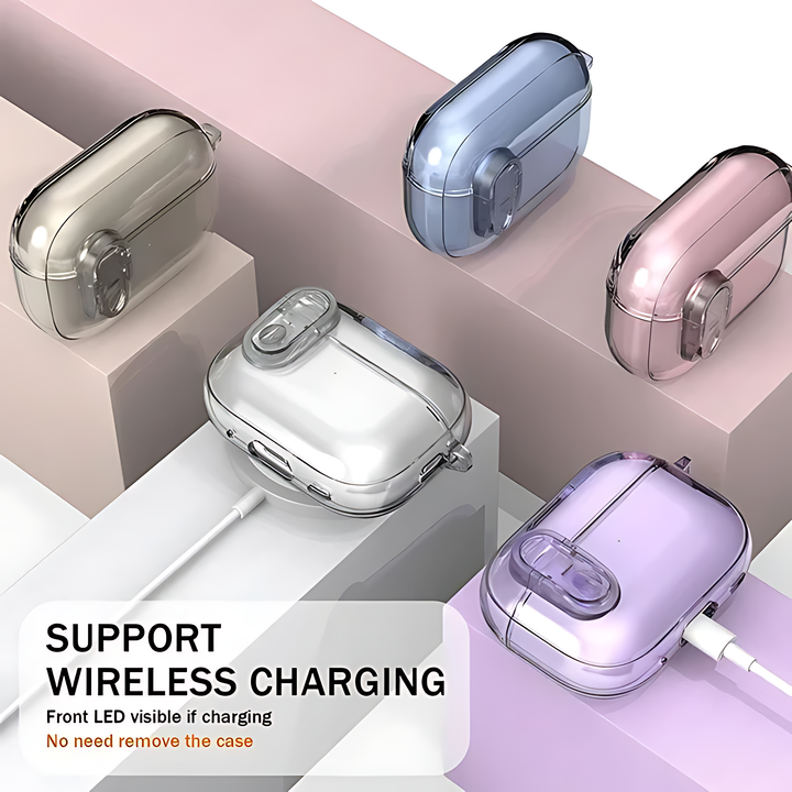Transparent Shockproof AirPods Case With Secure Lock